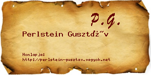 Perlstein Gusztáv névjegykártya